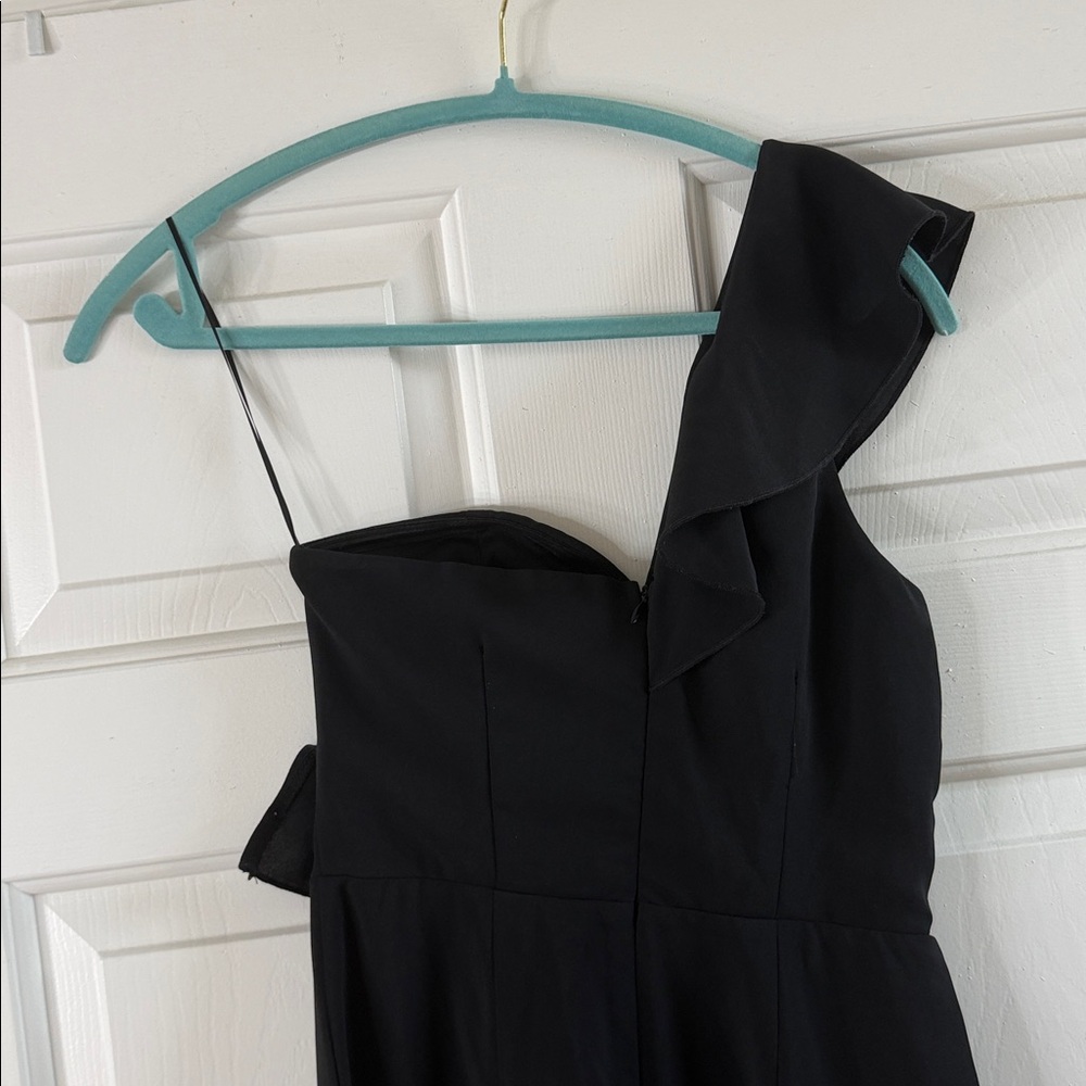 Revolve Superdown Black One-Shoulder Ruffle Jumps… - image 8